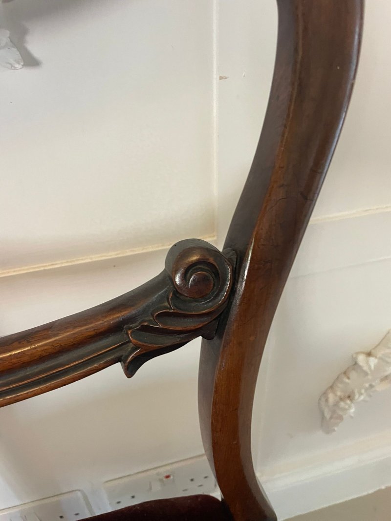 Quality Set of Six Antique Victorian Rosewood Dining Chairs - Image 10